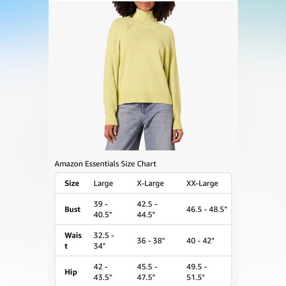 NWT Amazon Essentials Women's Ultra Soft Oversized Cropped Cocoon Sweater 2X - Picture 5 of 6